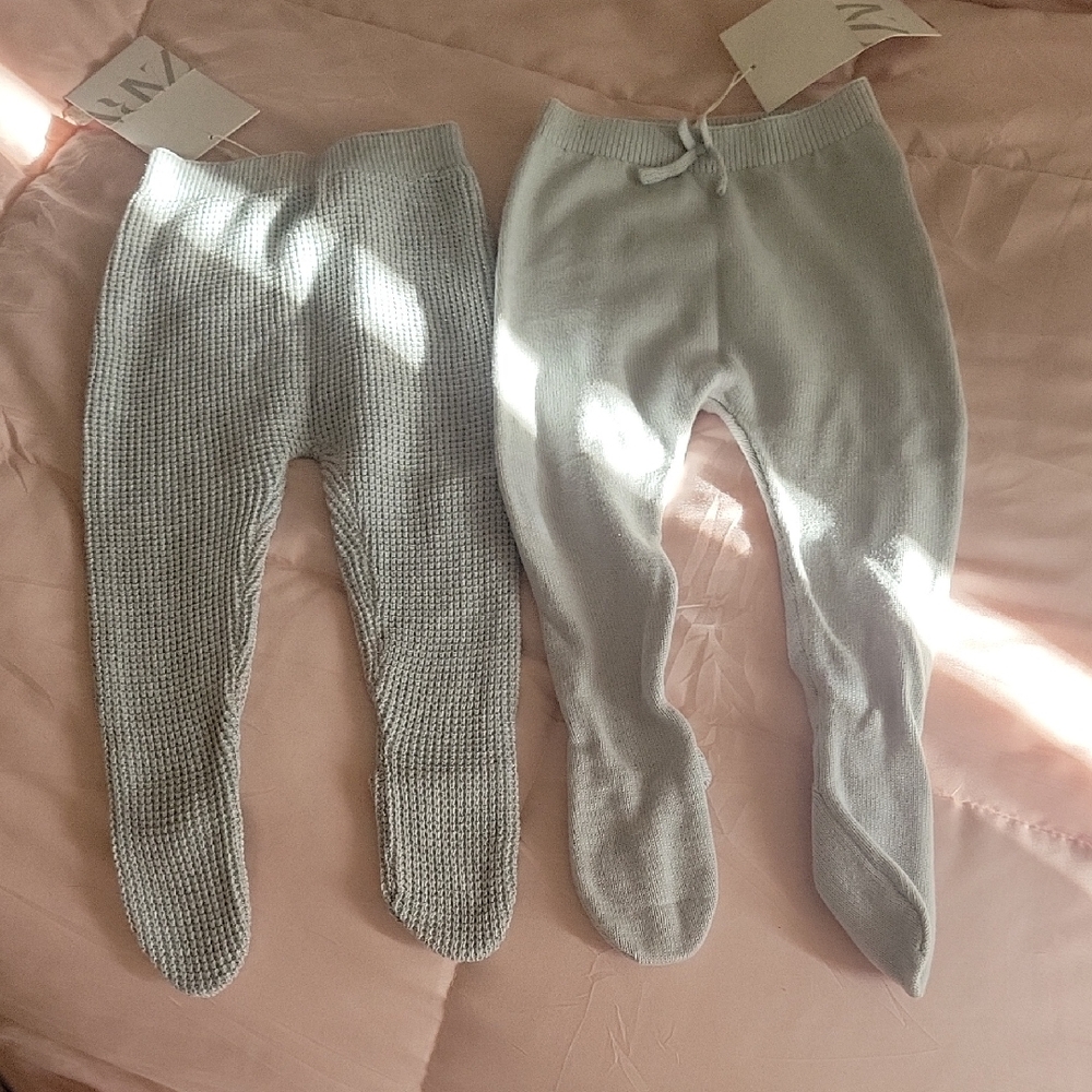 Cozy Gray Baby Knit Pants Set